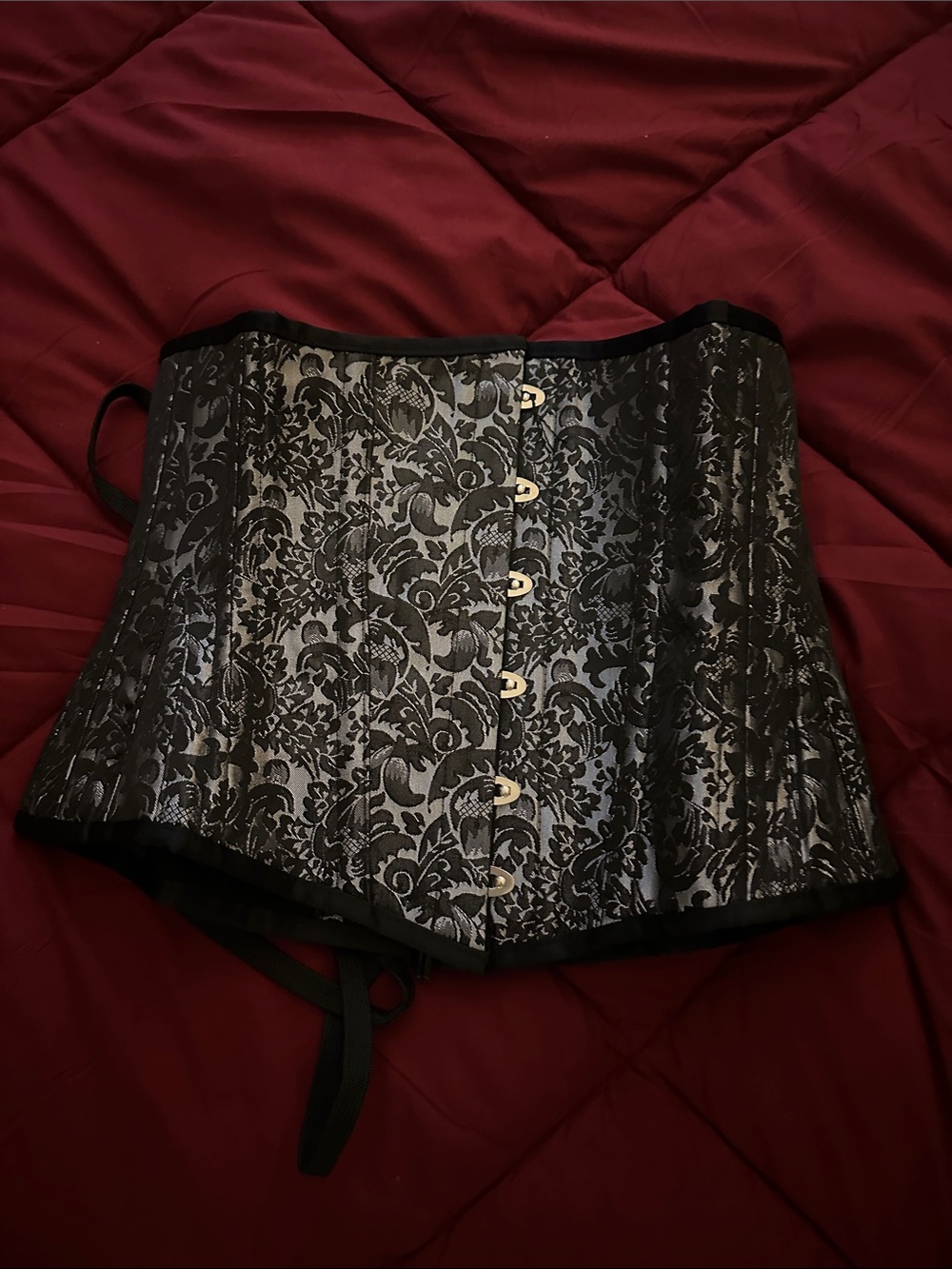 CorsetStory Gray Brocade Underbust Corset